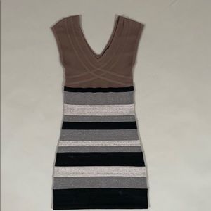 V Neck Knit Bandage Dress